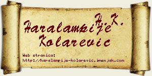 Haralampije Kolarević vizit kartica